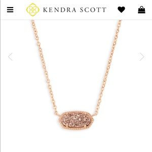 Rose gold druzy Kendra Scott necklace